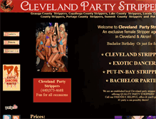 Tablet Screenshot of clevelandpartystrippers.com